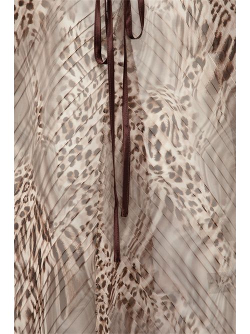 Maxi poncho in tulle plissé Animalier BLUGIRL | NA6013 T4289P9371